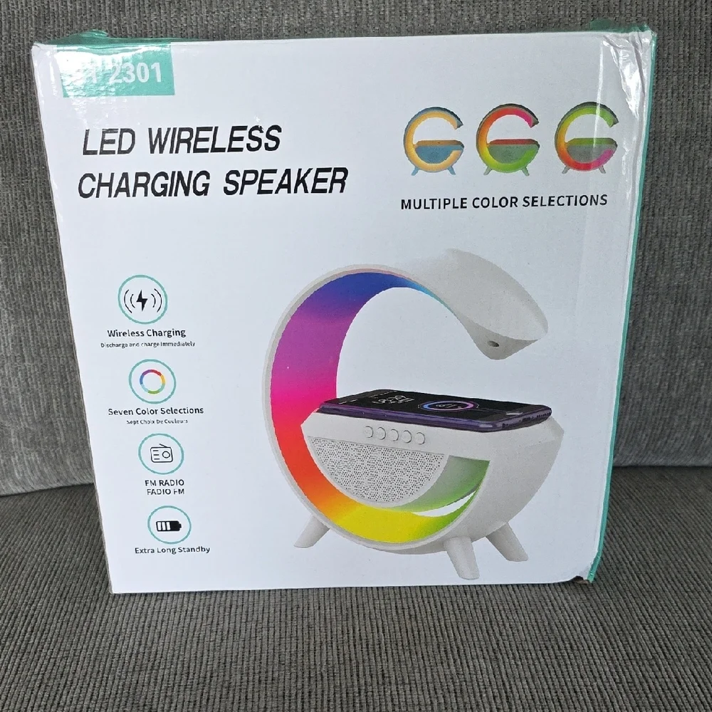 LED‎ Wireless Charging Speaker with Color Selections Model BT 2301, New